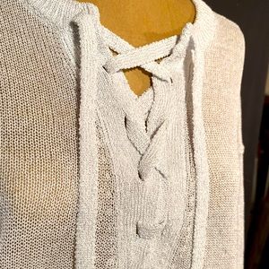 W by Worth lace up sweater